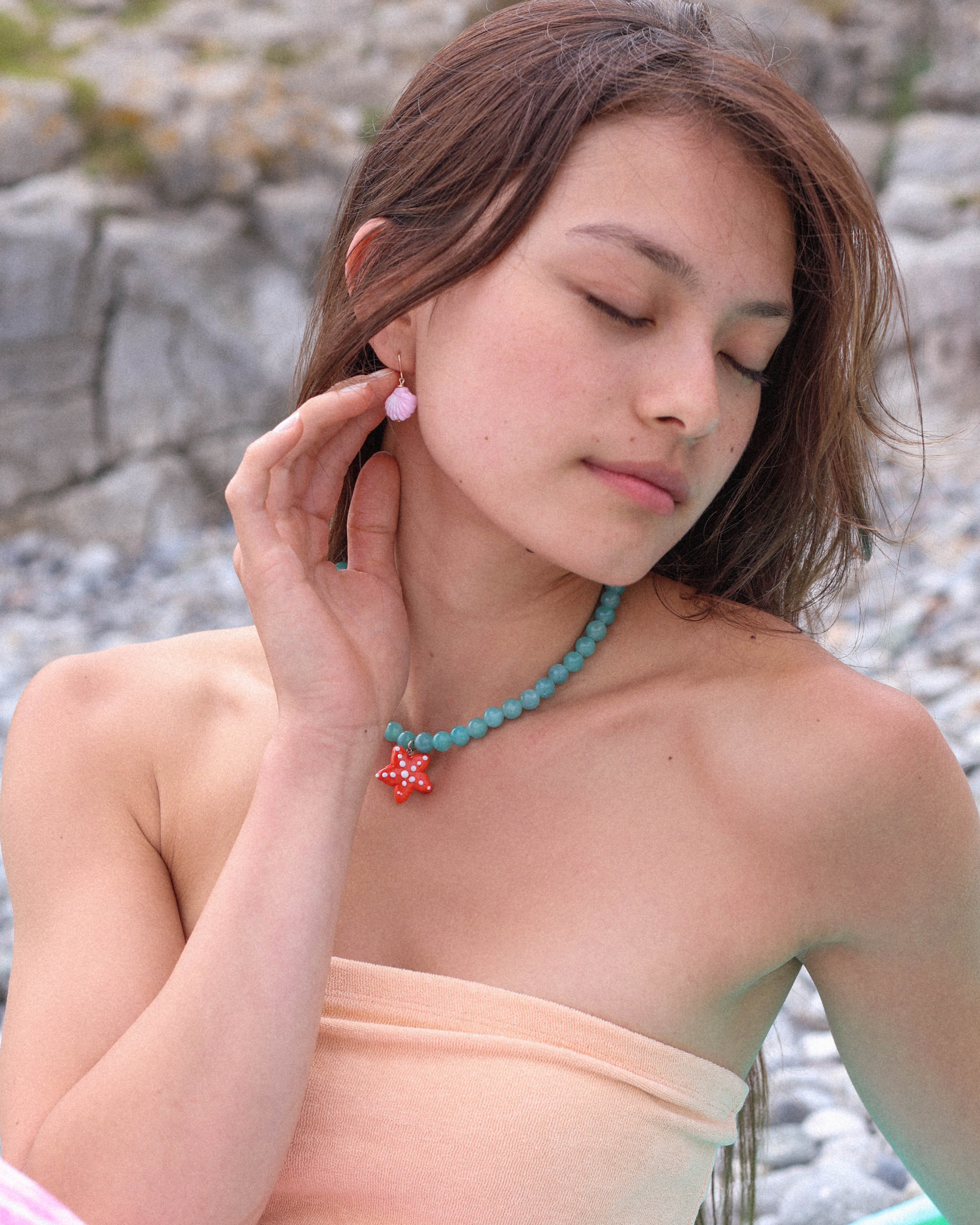 Little Pink Shell Earrings - Image 2