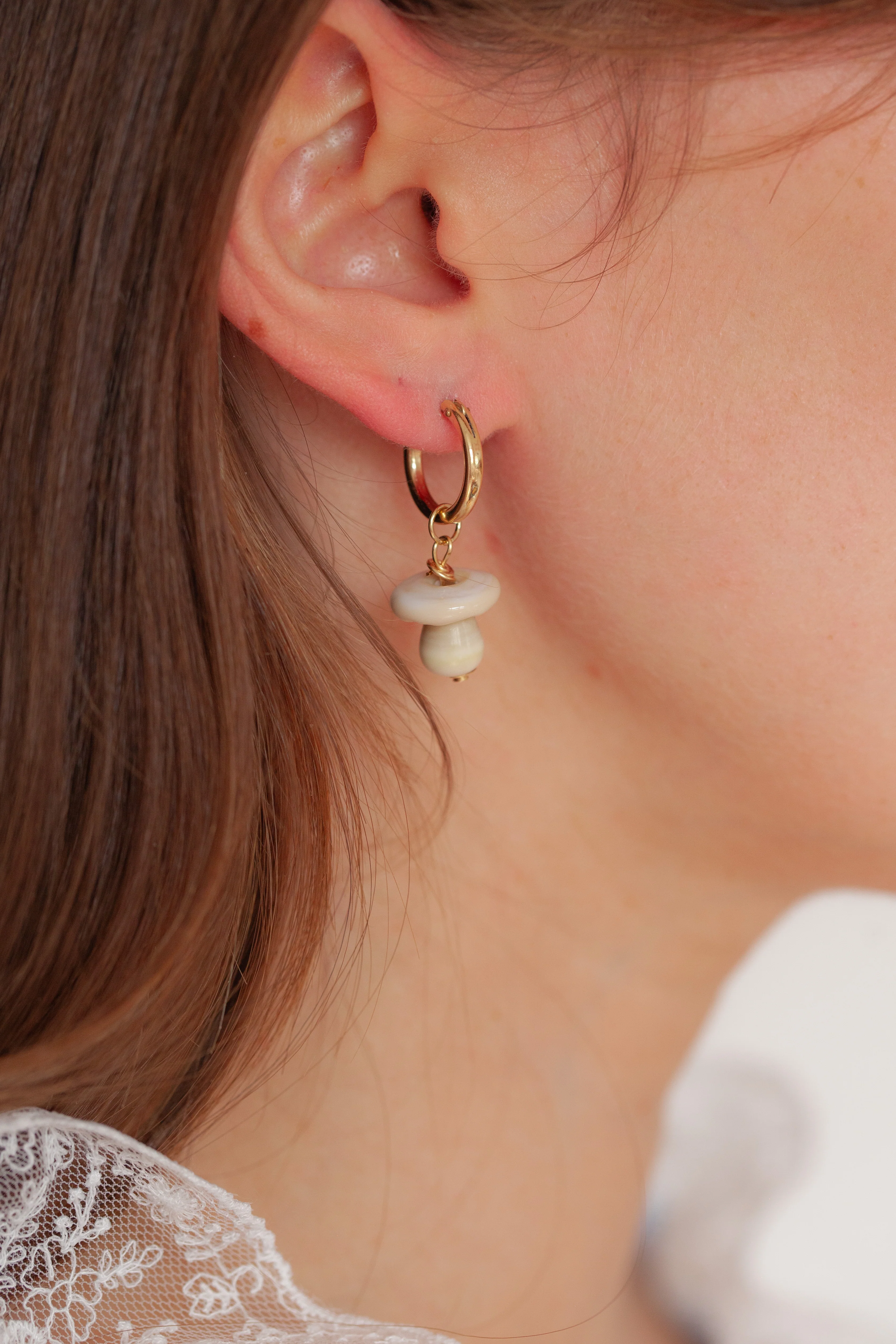 Button Mushroom Earrings - Image 2