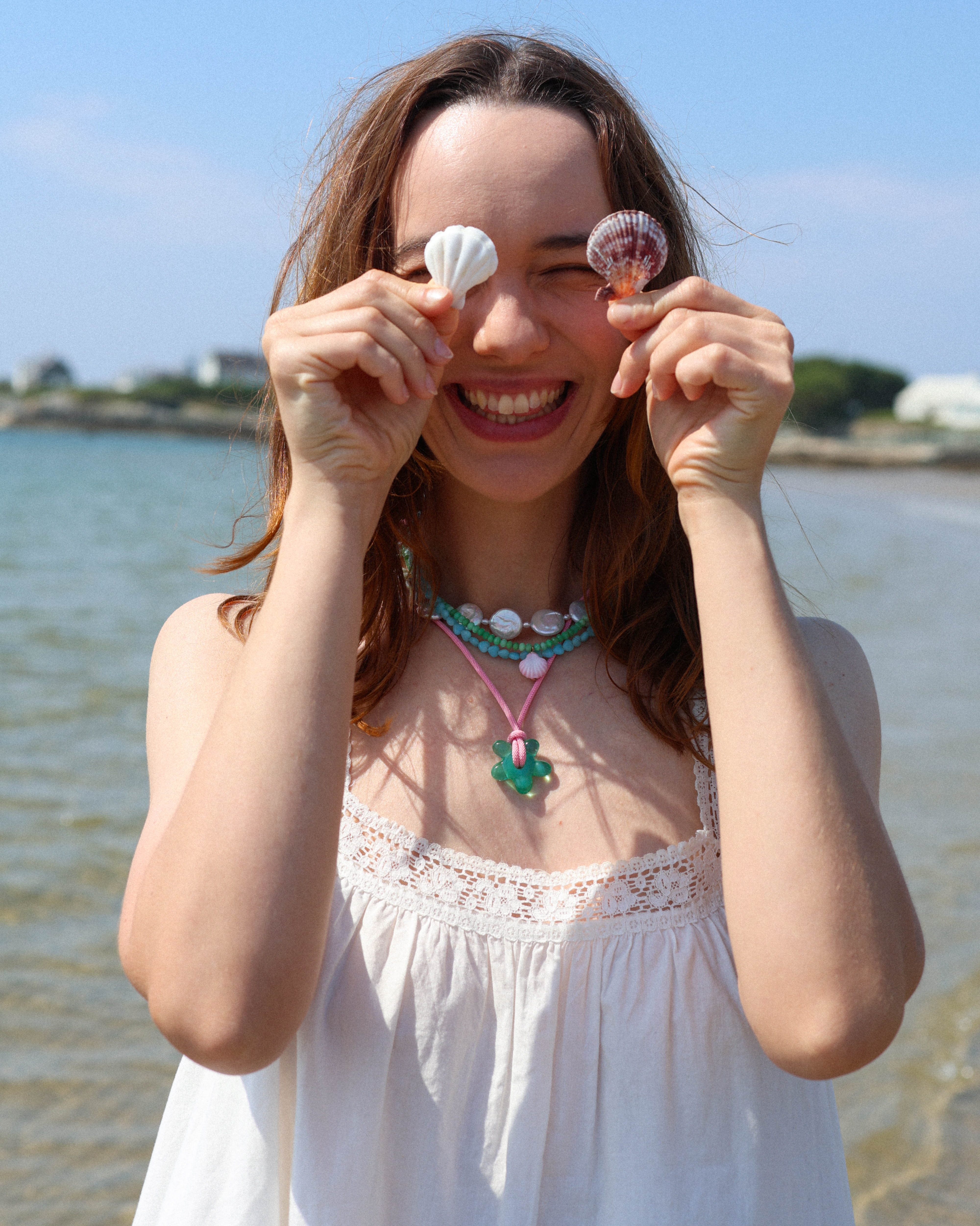 Sea Foam Shell Necklace - Image 4